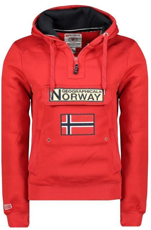 Geographical Norway Gymclass DB 054 M WW2485H/GN-Raudona sportinis džemperis