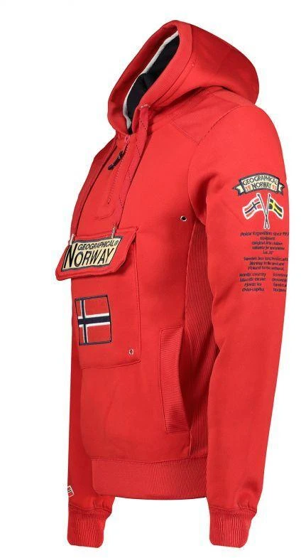 Geographical Norway Gymclass DB 054 M WW2485H/GN-Raudona sportinis džemperis