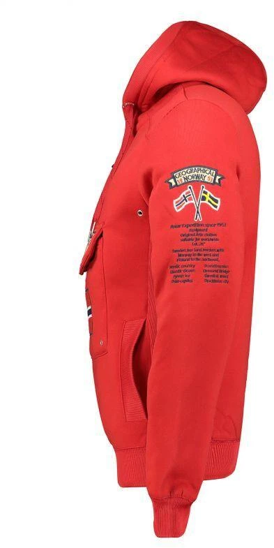 Geographical Norway Gymclass DB 054 M WW2485H/GN-Raudona sportinis džemperis