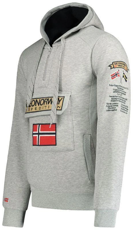 Geographical Norway Gymclass EO DB 100 M džemperis WU6620H/GNO – pilka melanža