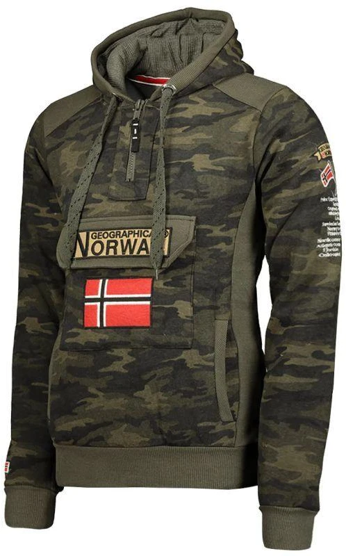 Geographical Norway GYMCLASS vyriški kamufliažiniai marškinėliai 100 (WT1663H/GN/MILITAIRE KAKI)