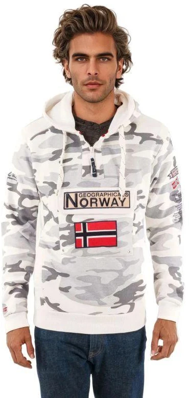 Geographical Norway GYMCLASS vyriški marškinėliai CAMO 100 (WT1663H/GN/MILITAIRE DGREY)