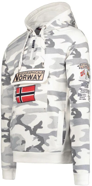 Geographical Norway GYMCLASS vyriški marškinėliai CAMO 100 (WT1663H/GN/MILITAIRE DGREY)