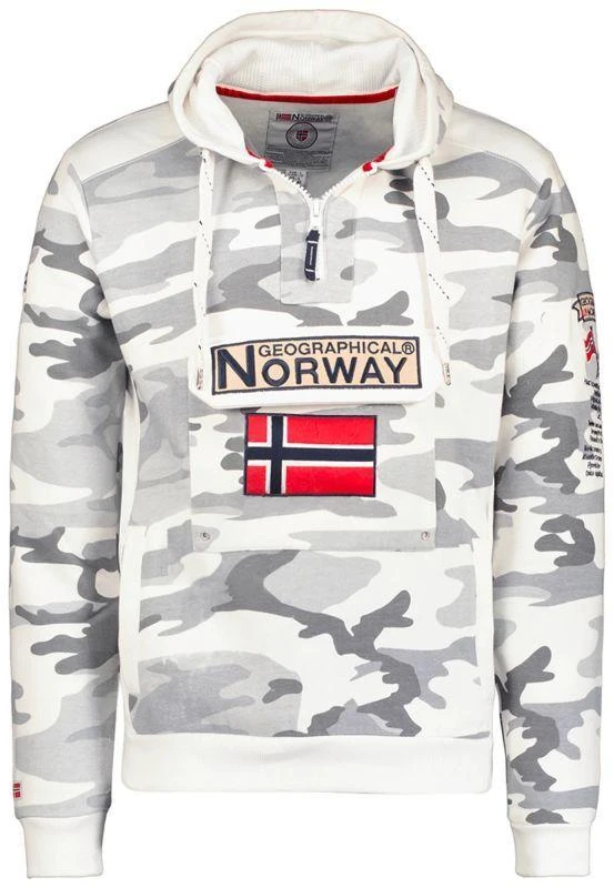 Geographical Norway GYMCLASS vyriški marškinėliai CAMO 100 (WT1663H/GN/MILITAIRE DGREY)