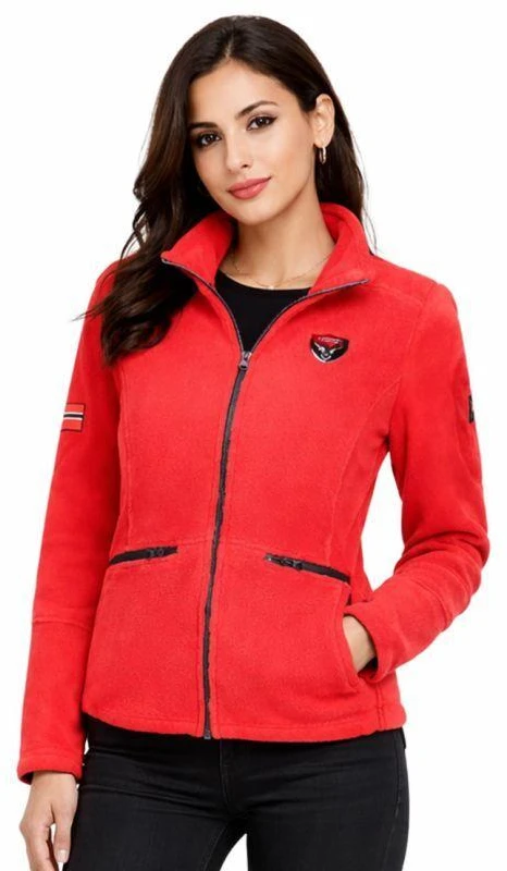 Geographical Norway moteriškas flisinis džemperis Tisaline Raudona Db Lady 047-1 raudonas (WZ7986F/GN-Raudona)