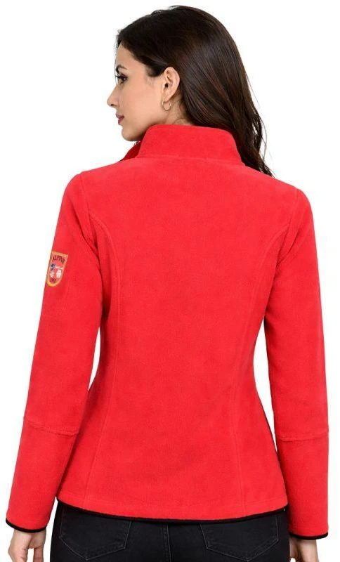 Geographical Norway moteriškas flisinis džemperis Tisaline Raudona Db Lady 047-1 raudonas (WZ7986F/GN-Raudona)