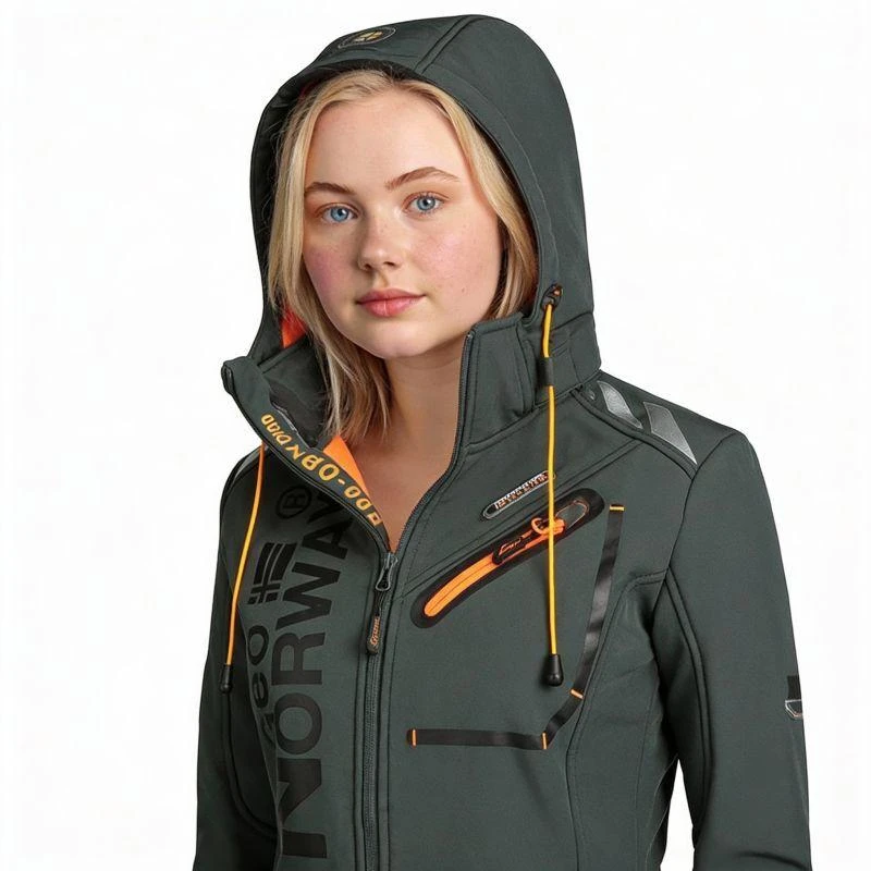 Geographical Norway Reine Ass A EO DB 007 W Softshell striukė WU8184F/GNO – tamsiai pilka / oranžinė