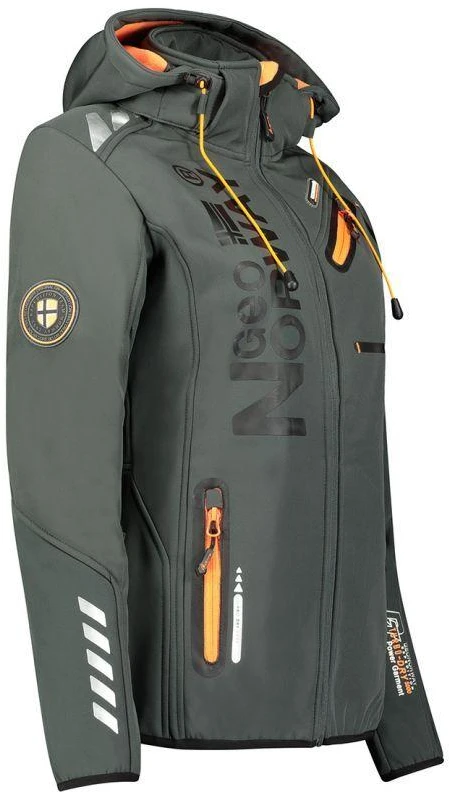 Geographical Norway Reine Ass A EO DB 007 W Softshell striukė WU8184F/GNO – tamsiai pilka / oranžinė