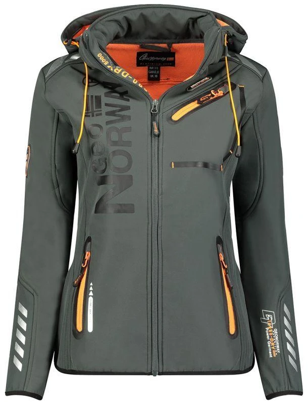 Geographical Norway Reine Ass A EO DB 007 W Softshell striukė WU8184F/GNO – tamsiai pilka / oranžinė
