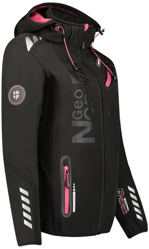 Geographical Norway Reine softshell striukė moterims WU8182F/GNO-Juodas-Rožinis