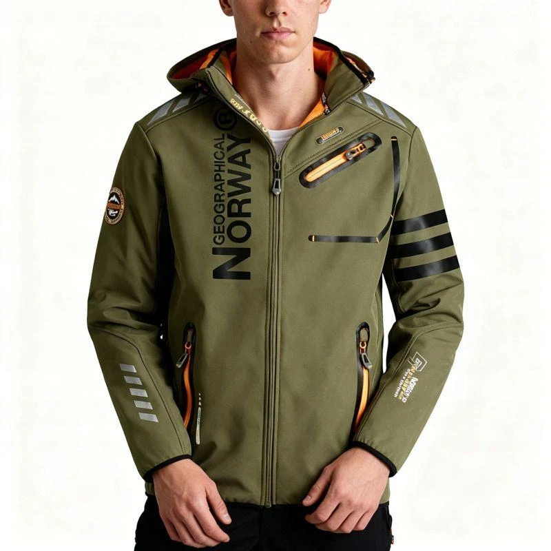 Geographical Norway Royaute DB 068 M WY1996H/GN-Kaki / Oranžinis Softshell striukė