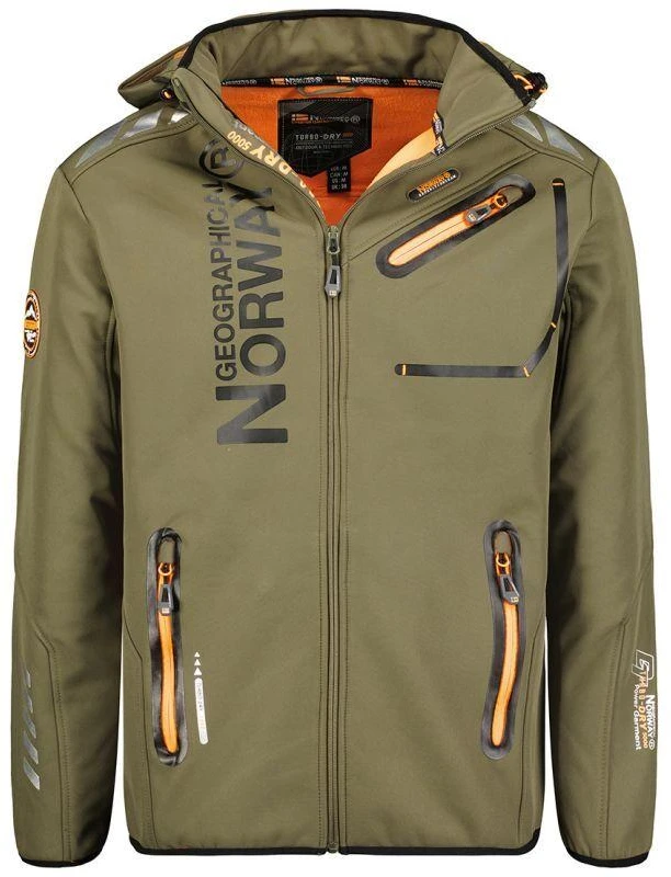 Geographical Norway Royaute DB 068 M WY1996H/GN-Kaki / Oranžinis Softshell striukė