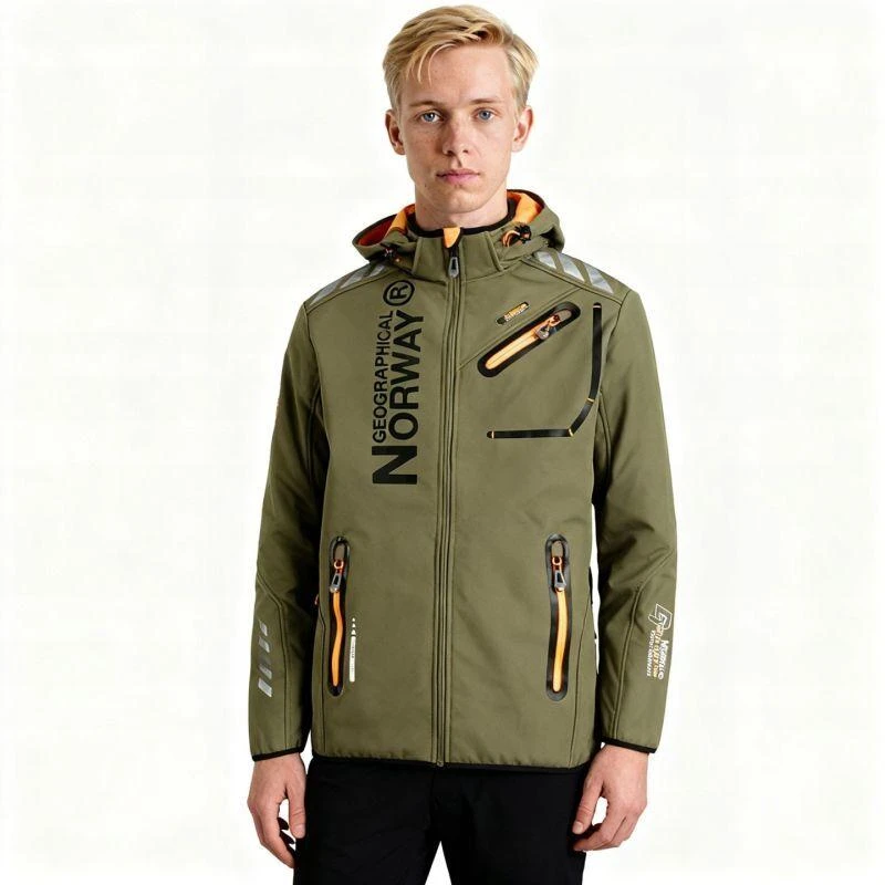 Geographical Norway Royaute DB 068 M WY1996H/GN-Kaki / Oranžinis Softshell striukė