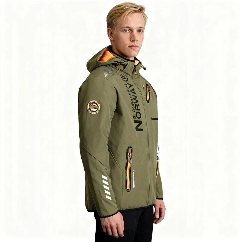 Geographical Norway Royaute DB 068 M WY1996H/GN-Kaki / Oranžinis Softshell striukė