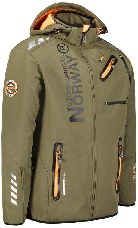 Geographical Norway Royaute DB 068 M WY1996H/GN-Kaki / Oranžinis Softshell striukė