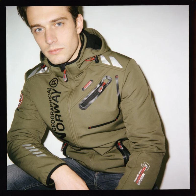 Geographical Norway Royaute DB 068 M WY1997H/GN-Kaki / Juodas Softshell striukė