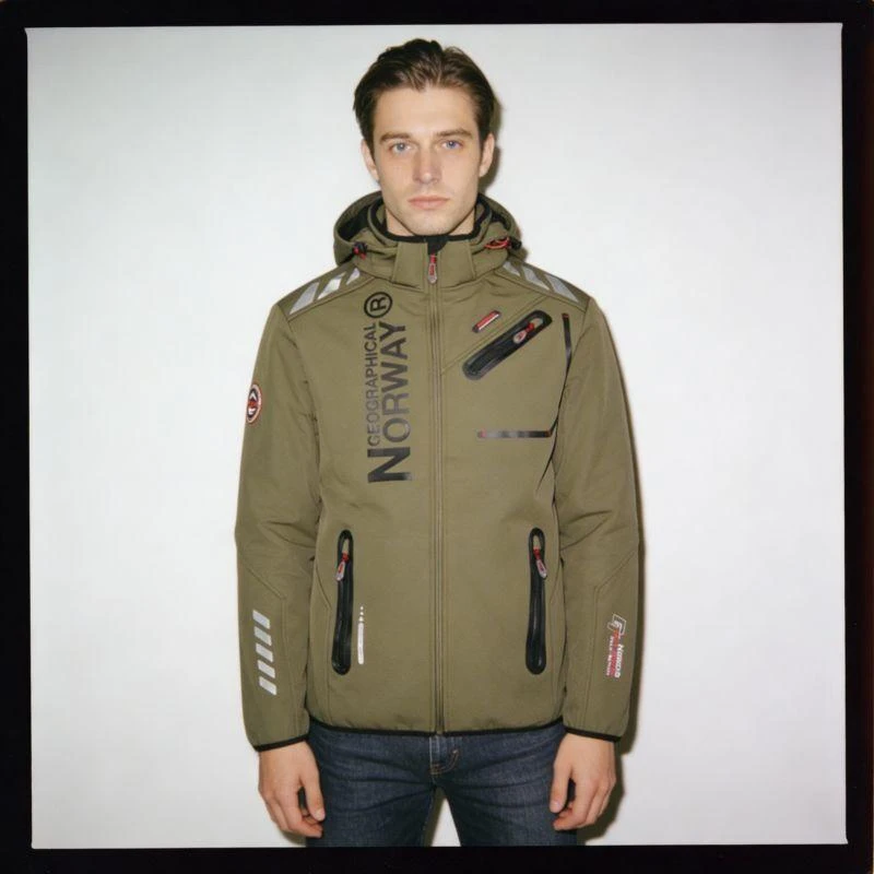 Geographical Norway Royaute DB 068 M WY1997H/GN-Kaki / Juodas Softshell striukė