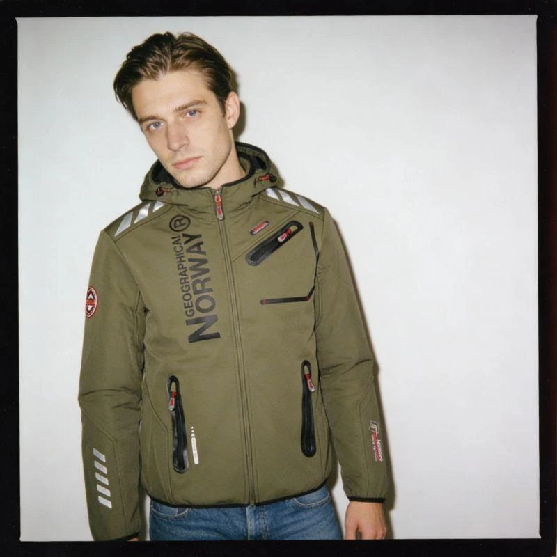Geographical Norway Royaute DB 068 M WY1997H/GN-Kaki / Juodas Softshell striukė