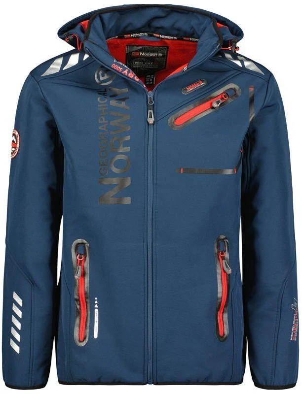 Geographical Norway ROYAUTE DB Tamsiai Mėlyna Raudona Vyriška Softshell striukė 068 (WY2001H/GN/Navy / Raudona)