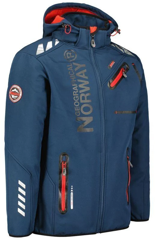 Geographical Norway ROYAUTE DB Tamsiai Mėlyna Raudona Vyriška Softshell striukė 068 (WY2001H/GN/Navy / Raudona)