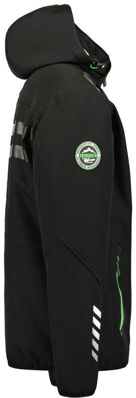 Geographical Norway ROYAUTE JUODA / ŽALIA DB MEN 068 JUODA / ŽALIA Vyriška softshell striukė (WY8026H/GN-NOIR / VERT)