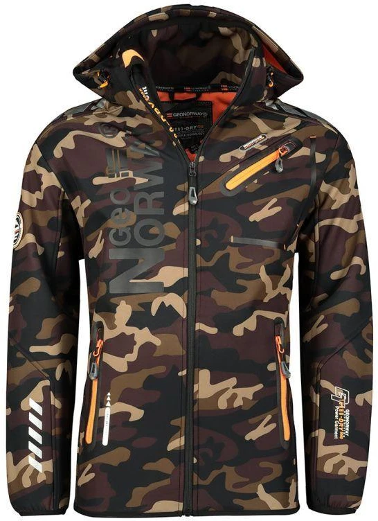 Geographical Norway Royaute M Softshell striukė WU1057H-GN-KAKI-Oranžinis