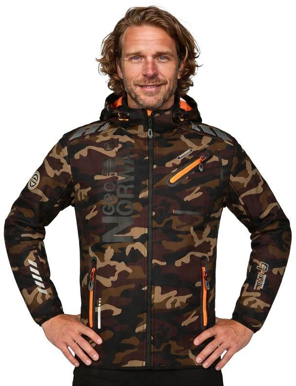 Geographical Norway Royaute M Softshell striukė WU1057H-GN-KAKI-Oranžinis