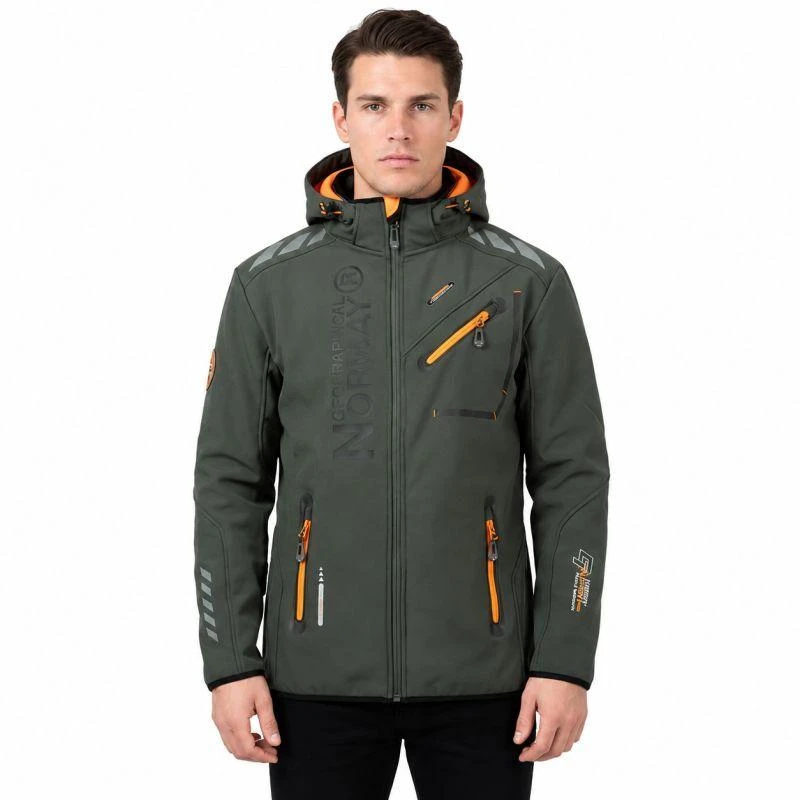 Geographical Norway Softshell striukė Royaute DB 068 M WY8027H/GN/Tamsiai pilka / Oranžinė