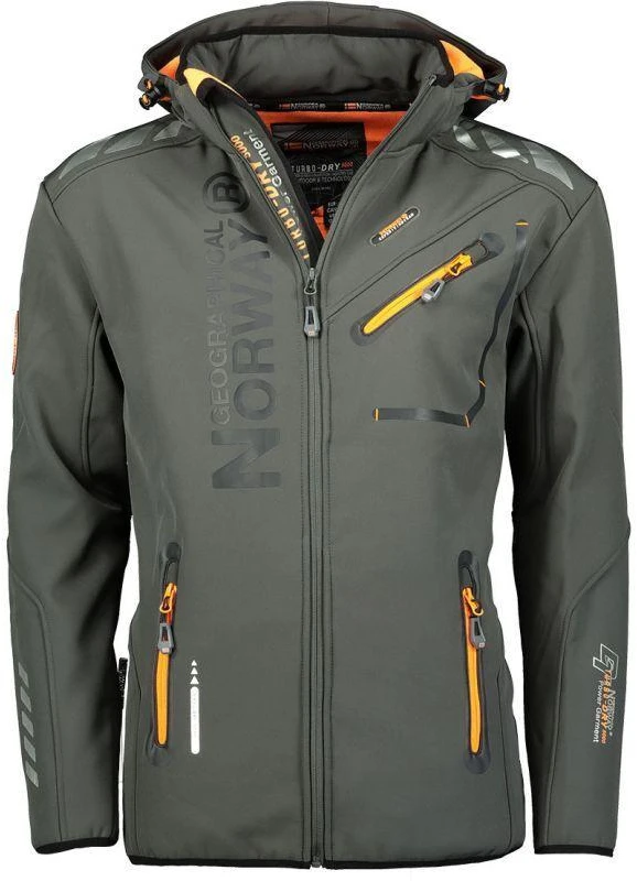 Geographical Norway Softshell striukė Royaute DB 068 M WY8027H/GN/Tamsiai pilka / Oranžinė