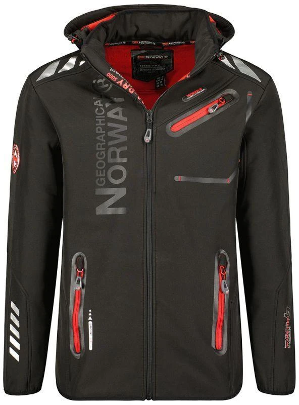 Geographical Norway Softshell striukė Royaute DB 068 M WY2000H/GN/Juodas / Raudona