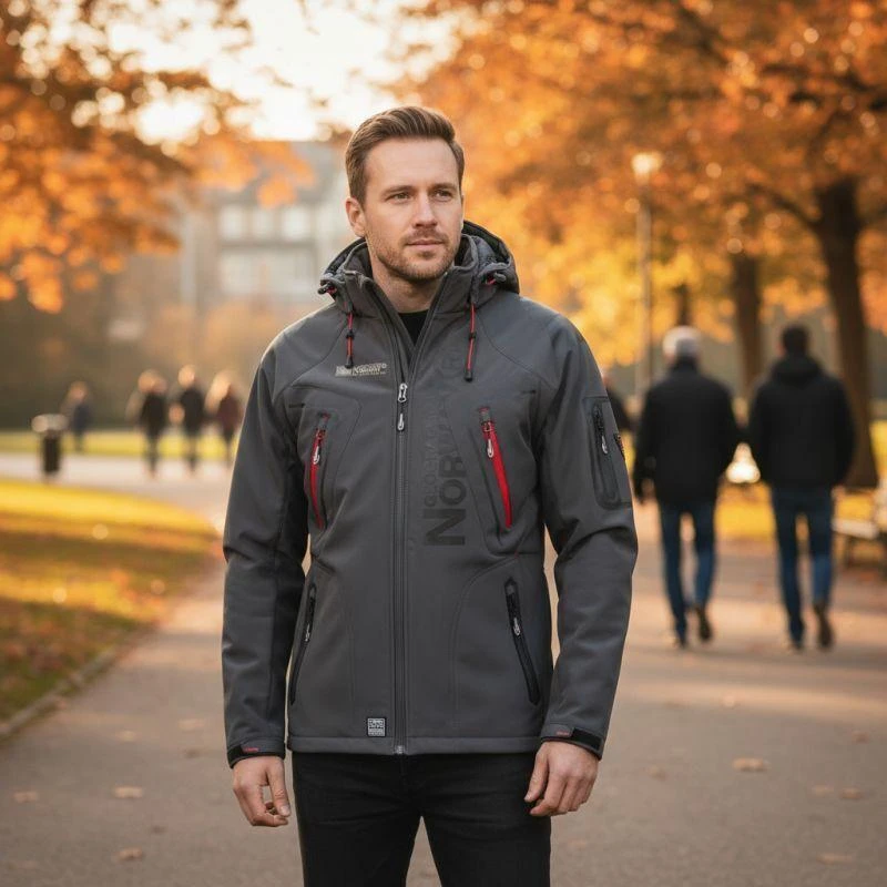 Geographical Norway Techno DB MEN 056 WU1060H/GN-DARK GRAY softshell striukė