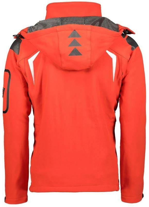 Geographical Norway Techno MEN 056 BS3 vyriškas sportinis švarkas su reguliuojamu gobtuvu, atsparus vandeniui, raudonas (WU1060H/GN)