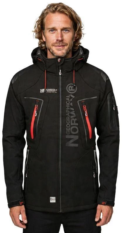 Geographical Norway Techno Softshell striukė M WU1060H/GN-Juodas