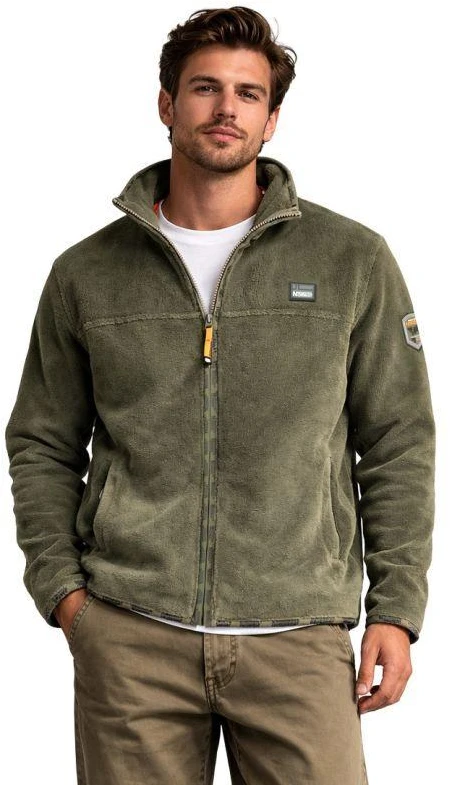 Geographical Norway Timple Kaki Db vyriškas flisinis džemperis 047-1 chaki (WZ7983H/GN-Kaki)
