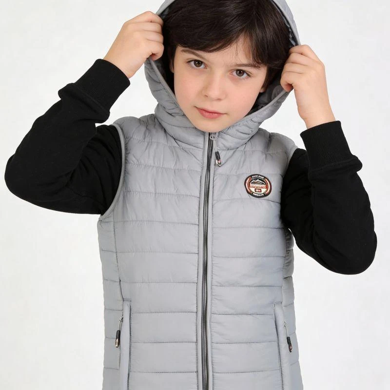 Geographical Norway Vatika Hood EO 233 Jr WW2008E/GNO – šviesiai pilka liemenė