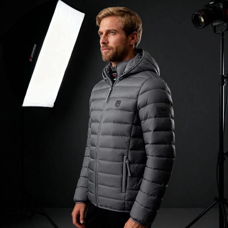Geographical Norway vyriška striukė AMIGOTAL HOOD DB DGREY MEN 233 Tamsiai pilka (WZ5179H/GN-GRIS FONCÉ)