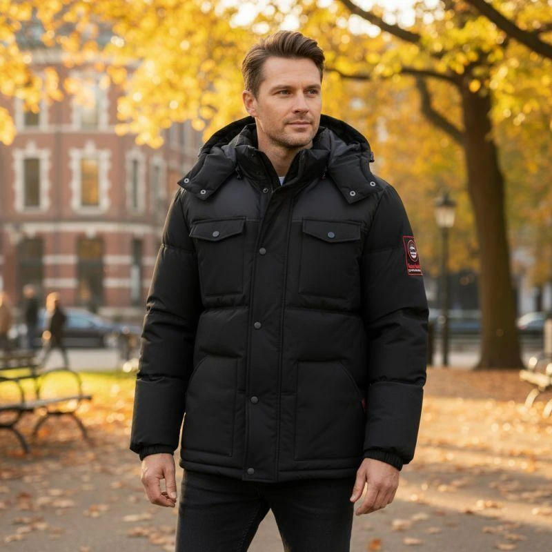 Geographical Norway vyriška striukė BAREDA DB Juodas MEN 096 Juodas (WY3882H/GN-NOIR)