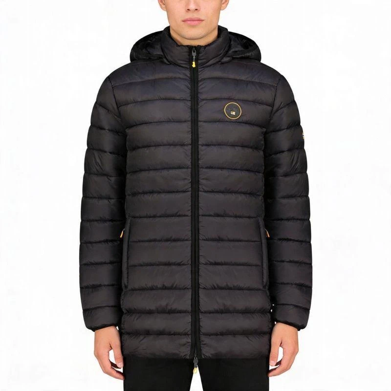 Geographical Norway vyriškas švarkas AMIGOMAP LONG HOOD DB Juodas MEN 233 Juodas (WZ5085H/GN-NOIR)
