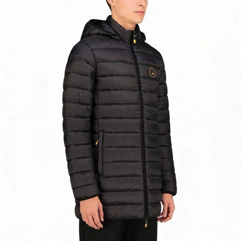Geographical Norway vyriškas švarkas AMIGOMAP LONG HOOD DB Juodas MEN 233 Juodas (WZ5085H/GN-NOIR)