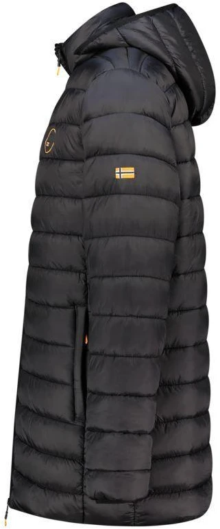 Geographical Norway vyriškas švarkas AMIGOMAP LONG HOOD DB Juodas MEN 233 Juodas (WZ5085H/GN-NOIR)
