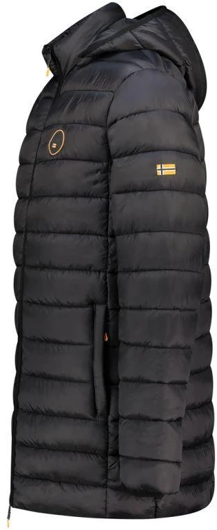 Geographical Norway vyriškas švarkas AMIGOMAP LONG HOOD DB Juodas MEN 233 Juodas (WZ5085H/GN-NOIR)