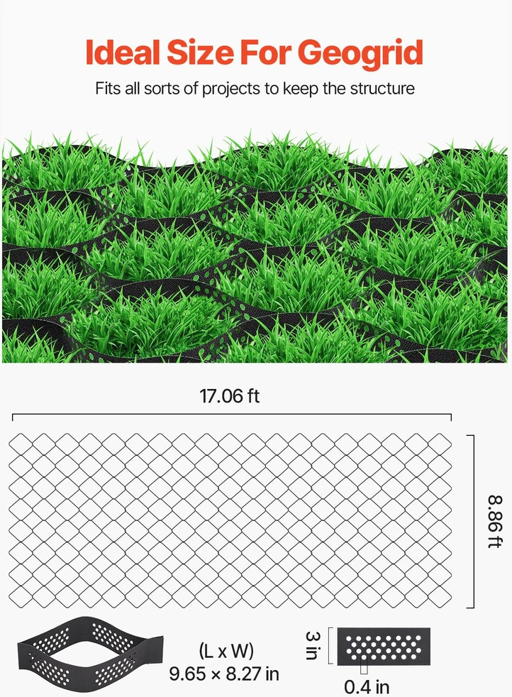 Vevor Žemės tinklelis žvyro sutvirtinimui 5200x2700 mm