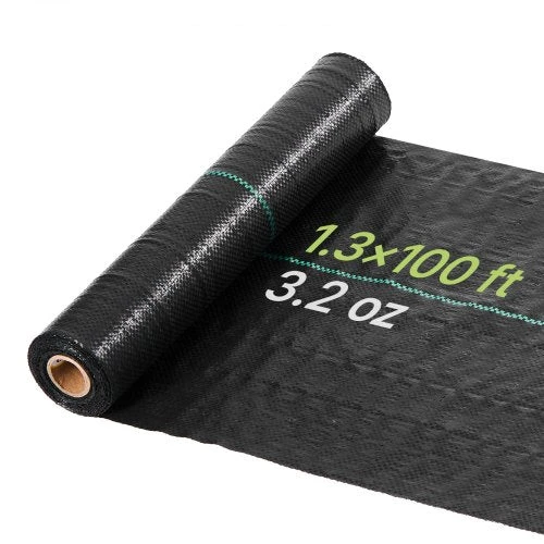 VEVOR Piktžolių barjeras audinys, 0.4 x 30.5m, juodas