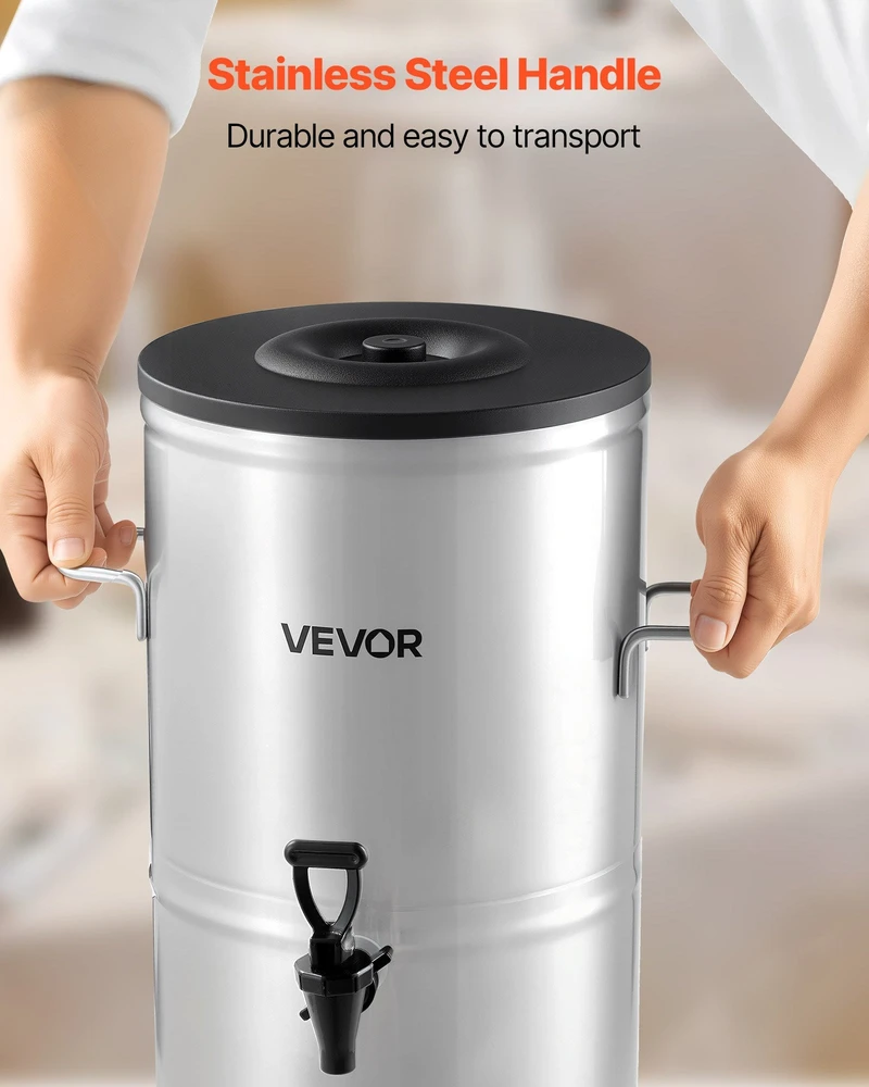 VEVOR Šalto gėrimo dozatorius, 15L iš nerūdijančio plieno