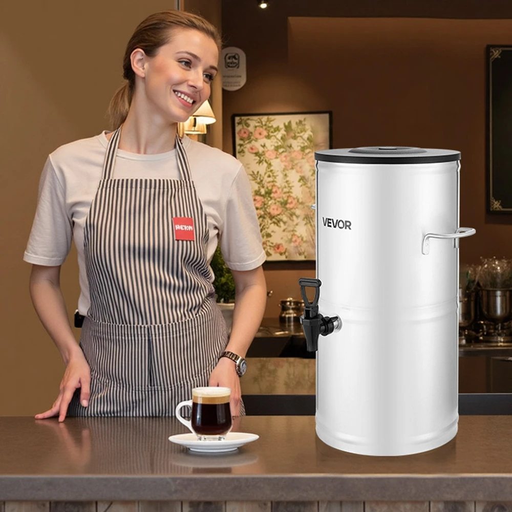VEVOR Šalto gėrimo dozatorius, 15L iš nerūdijančio plieno