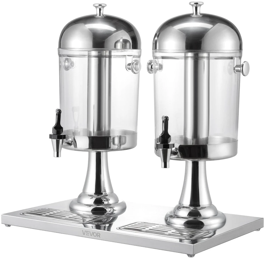 VEVOR Gėrimų dozatorius su čiaupu, 2 x 8 l