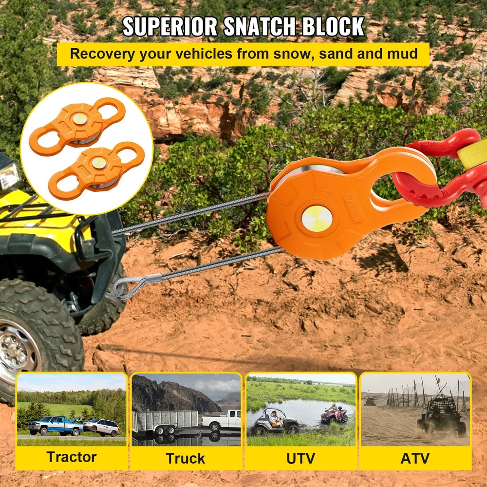 VEVOR 11T snatch blokas sunkios užduotys (2 vnt.)