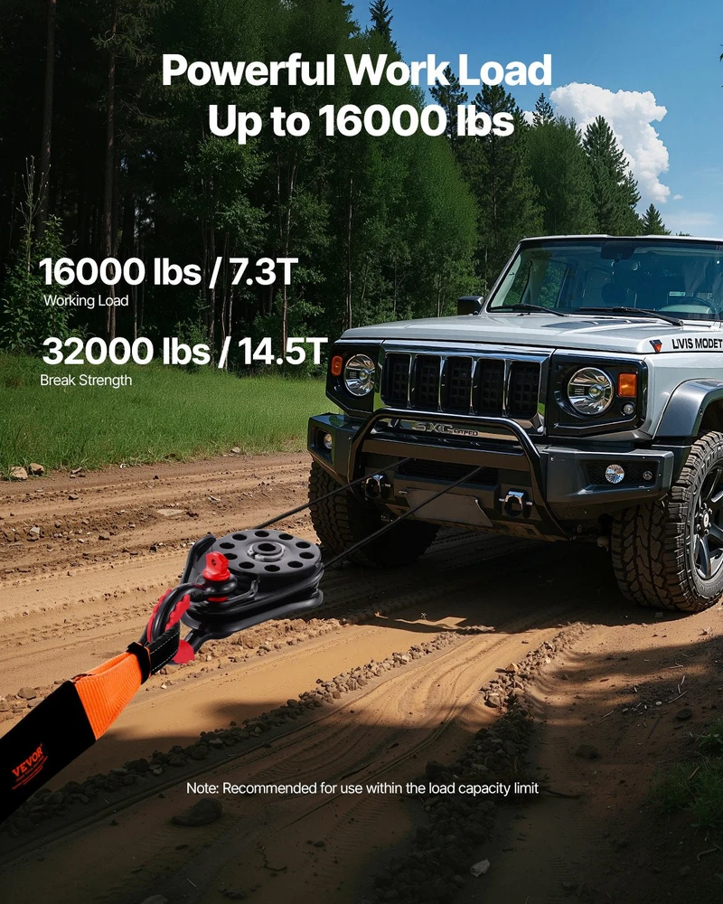 VEVOR 14,5 tonos gelbėjimo skriemulys ATV UTV