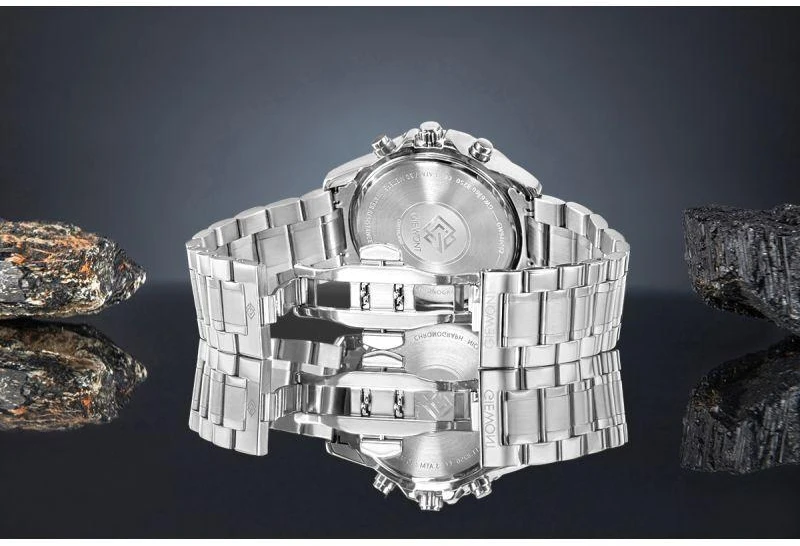 Giewont Chronograph Safyrinis Sidabrinis Vyriškas Laikrodis GW9460-B2