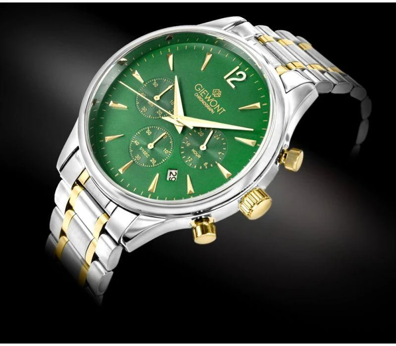 Giewont Chronograph Safyrinis Žalias Vyriškas Laikrodis GW6310-B6